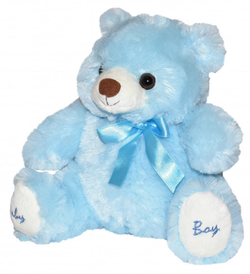 knuffelbeer junior 25 cm pluche blauw