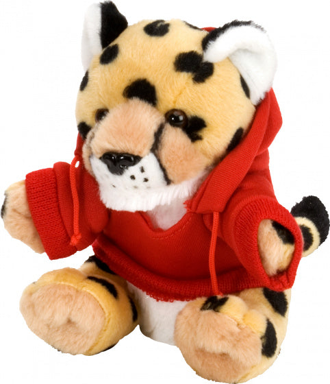 knuffelcheetah junior 24,8 cm pluche bruin/rood