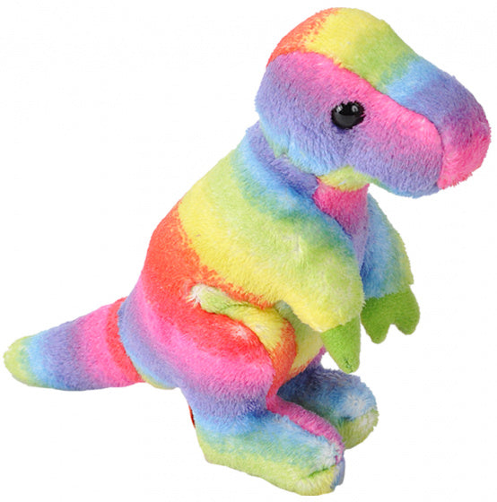knuffeldino Pocketkins regenboog 17 cm pluche
