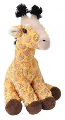 knuffelgiraffe junior 30 cm pluche donkeroranje