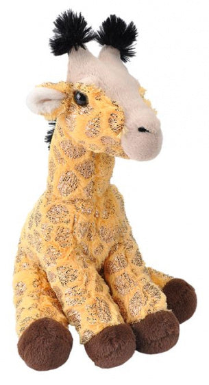 knuffelgiraffe junior 30 cm pluche donkeroranje
