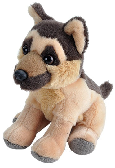 knuffelhond Herdershond junior 13 cm pluche bruin