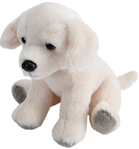 knuffelhond Labrador junior 13 cm pluche wit