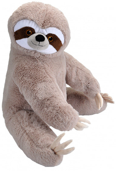 knuffelluiaard Ecokins 76 cm pluche bruin/wit