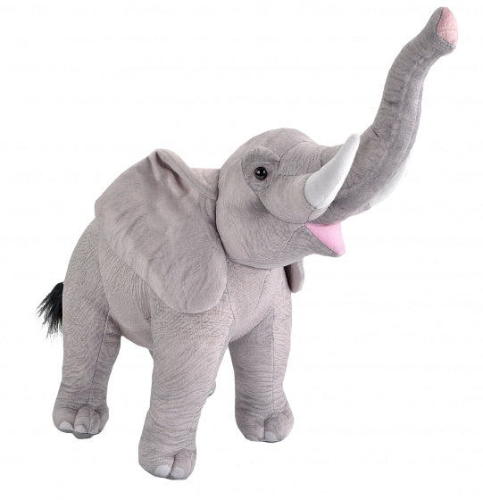 knuffelolifant junior 38 cm pluche grijs