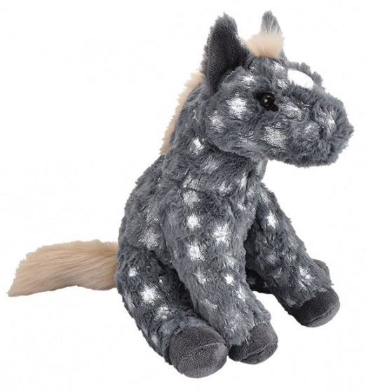 knuffelpaard junior pluche grijs one-size