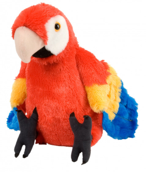 knuffelpapegaai junior 30 cm pluche rood/blauw/geel