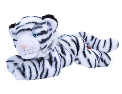knuffeltijger junior 36 x 10 cm pluche zwart/wit