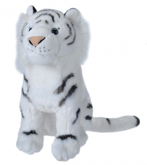 knuffeltijger junior 58 x 38 cm pluche wit/zwart