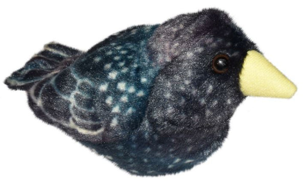 knuffelvogel Starling junior 17 cm pluche zwart