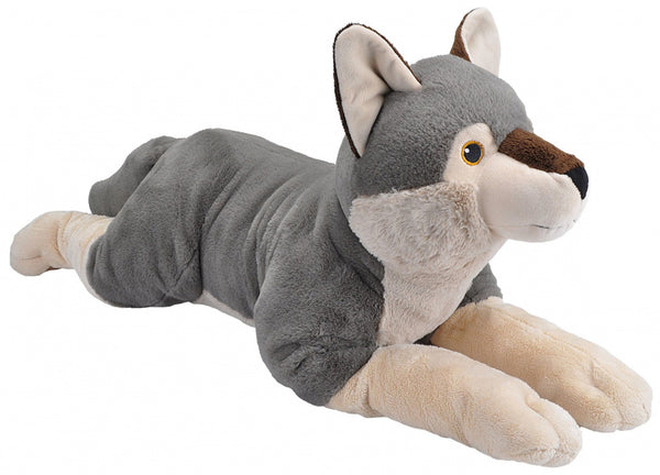 knuffelwolf Ecokins 76 cm pluche grijs/beige