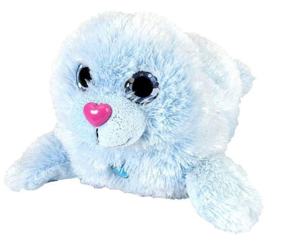 knuffelzeehond junior 30 cm pluche blauw