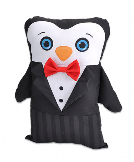 kussen Pillowkins pinguïn junior 38 x 22 cm katoen