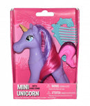 mini-unicorn meisjes 10,5 cm paars 2-delig