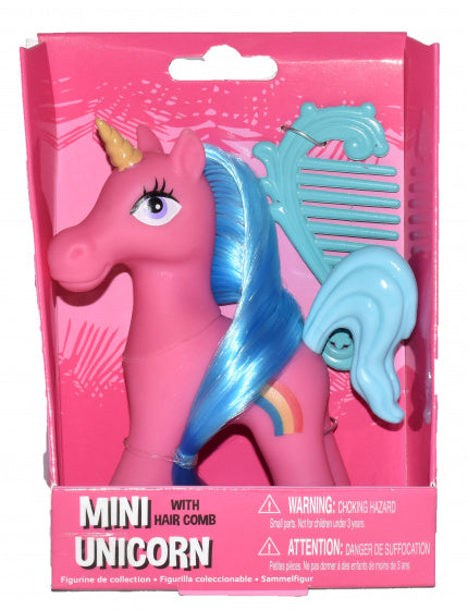 mini-unicorn meisjes 10,5 cm roze 2-delig
