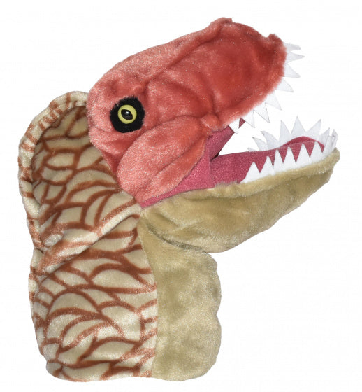 handpop NHM T-Rex 32 cm pluche bruin