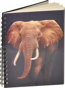 notitieboek 3D olifant B6 softcover zwart/bruin