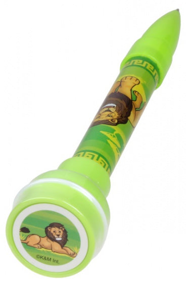pen met stempel leeuw junior 12,7 cm groen