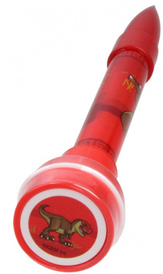 pen met stempel T-rex junior 12,7 cm rood