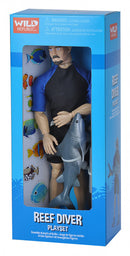 speelset Reef Diver junior blauw/grijs 2-delig