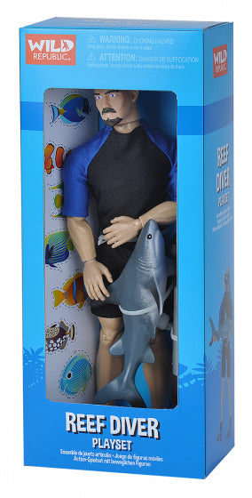 speelset Reef Diver junior blauw/grijs 2-delig