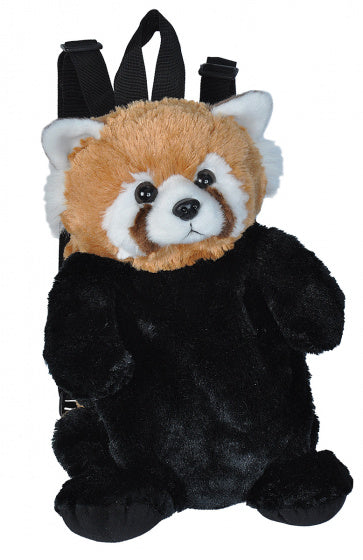 rugzak rode panda junior 2,7 liter pluche zwart/bruin