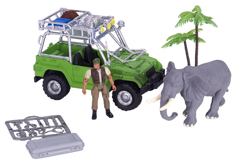 speelset Safari jongens groen/grijs 6-delig