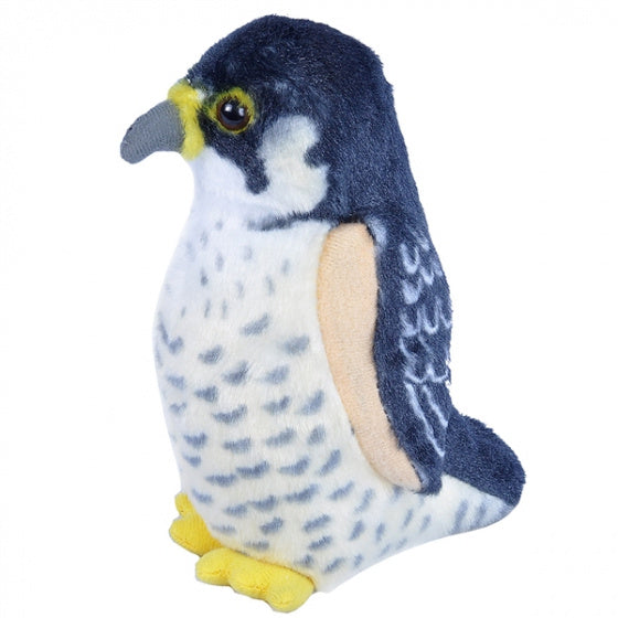 knuffel slechtvalk 13 cm pluche grijs/wit