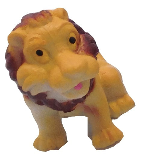 speeldier leeuw junior 6 cm geel/bruin