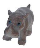 speeldier neushoorn junior 6 cm grijs