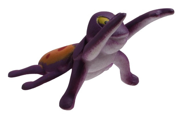 speelfiguur Kever junior 5 x 3,5 cm paars/oranje