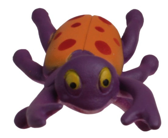 speelfiguur Kever junior 5 x 3,5 cm paars/oranje