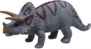 speelfiguur Triceratops 14,5 x 5 cm grijs/rood