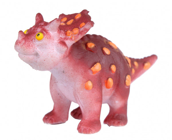 speelfiguur Triceratops 5 cm rubber rood