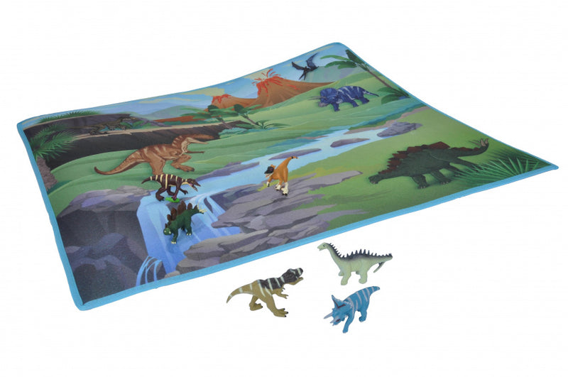 speelmat dino junior 37 x 87.5 cm textiel groen