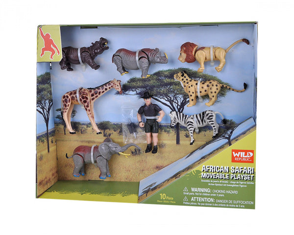 speelset Safari junior 10 x 7 cm 10-delig