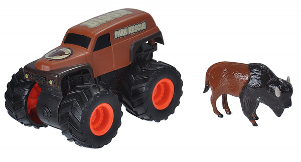 speelset truck en bison junior zwart/bruin 2-delig