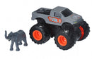 speelset truck en olifant junior grijs 2-delig