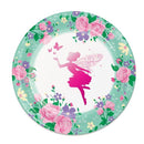 feestbordjes Floral Fairy 23 cm karton 8 stuks