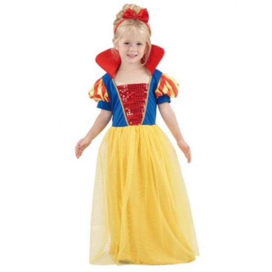 verkleedjurk Sneeuwwitje meisjes polyester mt 3/4 jaar