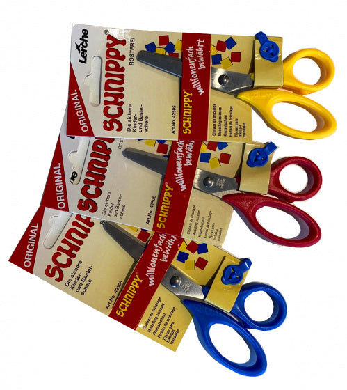 scharenset junior 13 cm RVS blauw/rood/geel 3 stuks