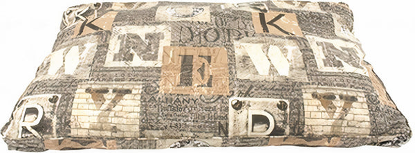 WOEFWOEF HONDENKUSSEN LOUNGE LUXE NEW YORK TAUPE 115X75X10 CM