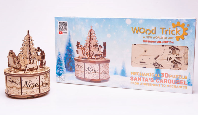 3D-modelbouw Carousel 16 x 11,5 cm hout 97-delig