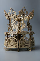 modelbouw Carrousel hout 30 cm bruin 179 onderdelen