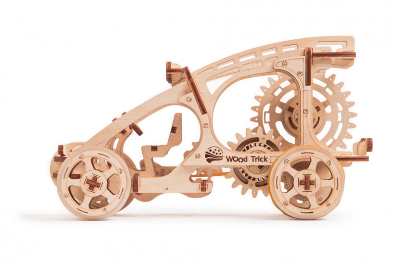 houten-modelbouw 3D Buggy 22 cm naturel 144-delig