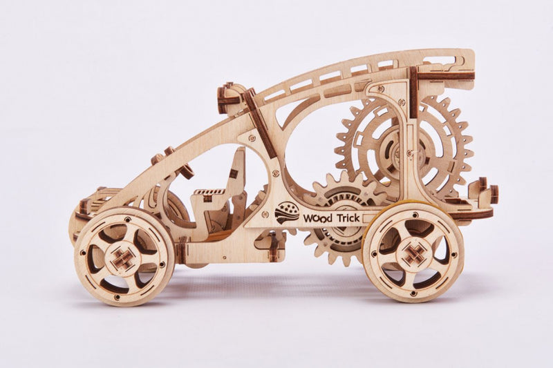 houten-modelbouw 3D Buggy 22 cm naturel 144-delig