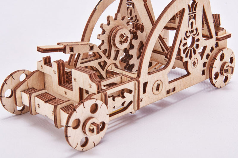 houten-modelbouw 3D Katapult 21 cm naturel 106-delig