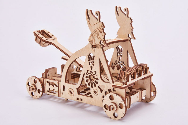 houten-modelbouw 3D Katapult 21 cm naturel 106-delig