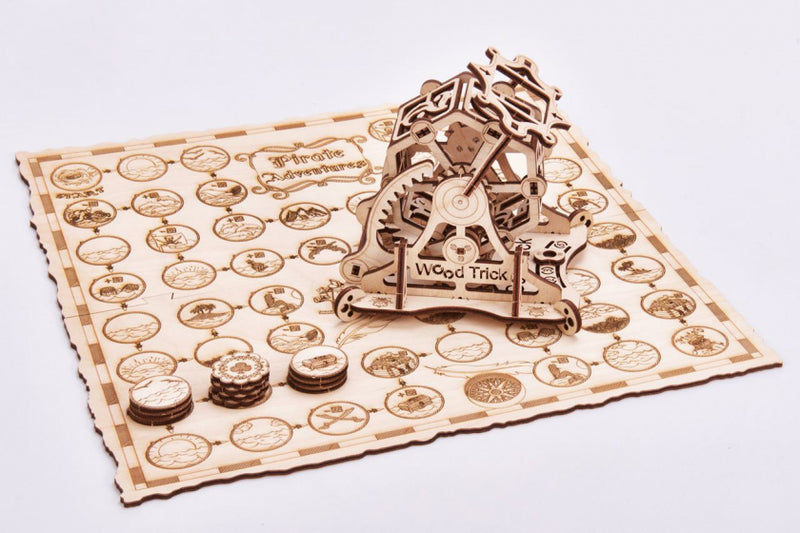 houten-modelbouw 3D Rad van Fortuin 21 cm 53-delig