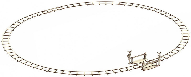 3D-puzzel Spoorlijn & overweg 164 cm hout bruin